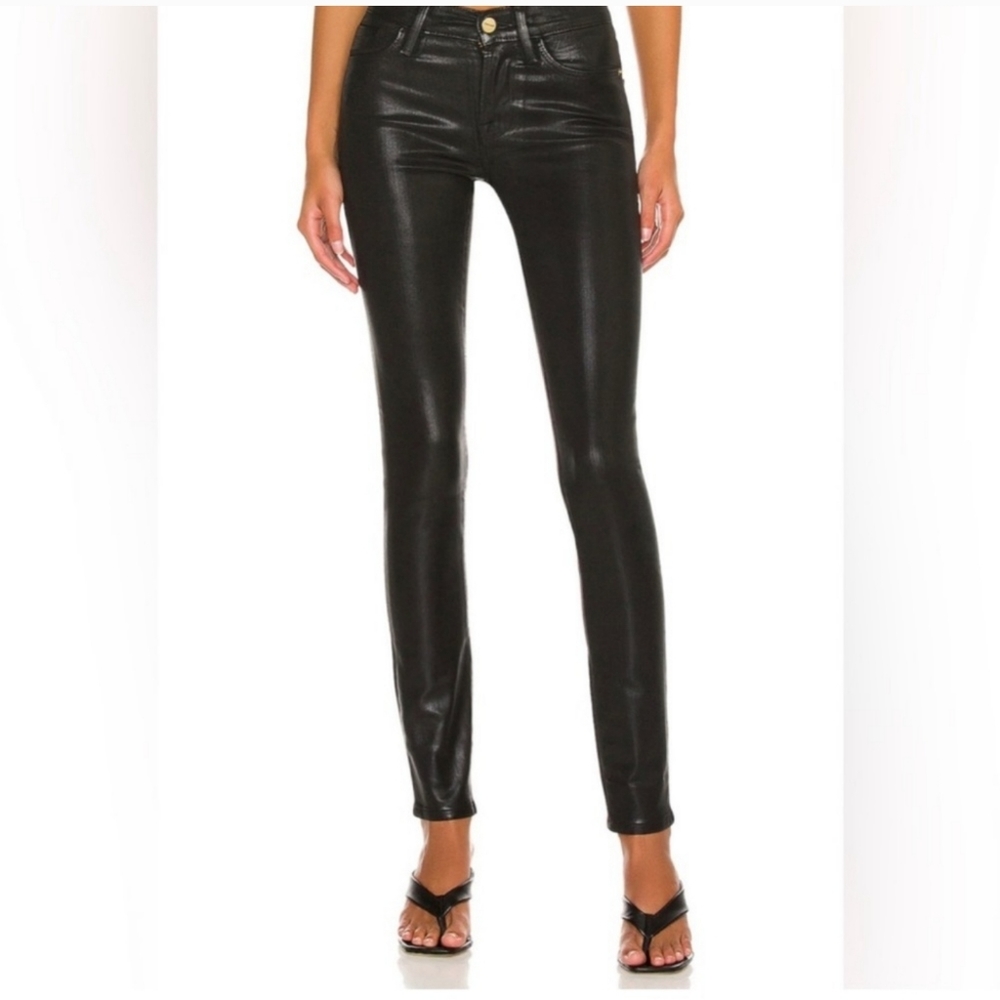 FRAME Denim Le Skinny De Jeanne in Coated Nior NWT - 25